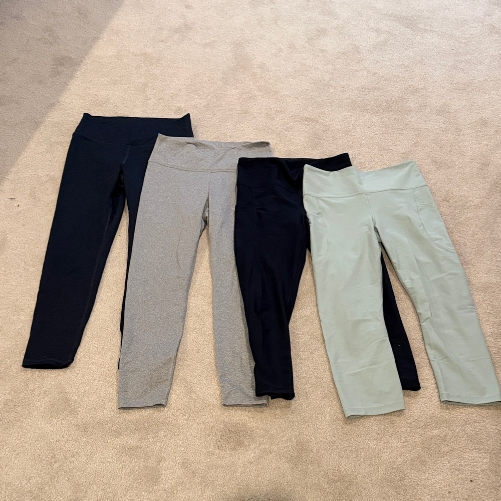 Old Navy Women's Leggings - Navy, Gray, and Light Green